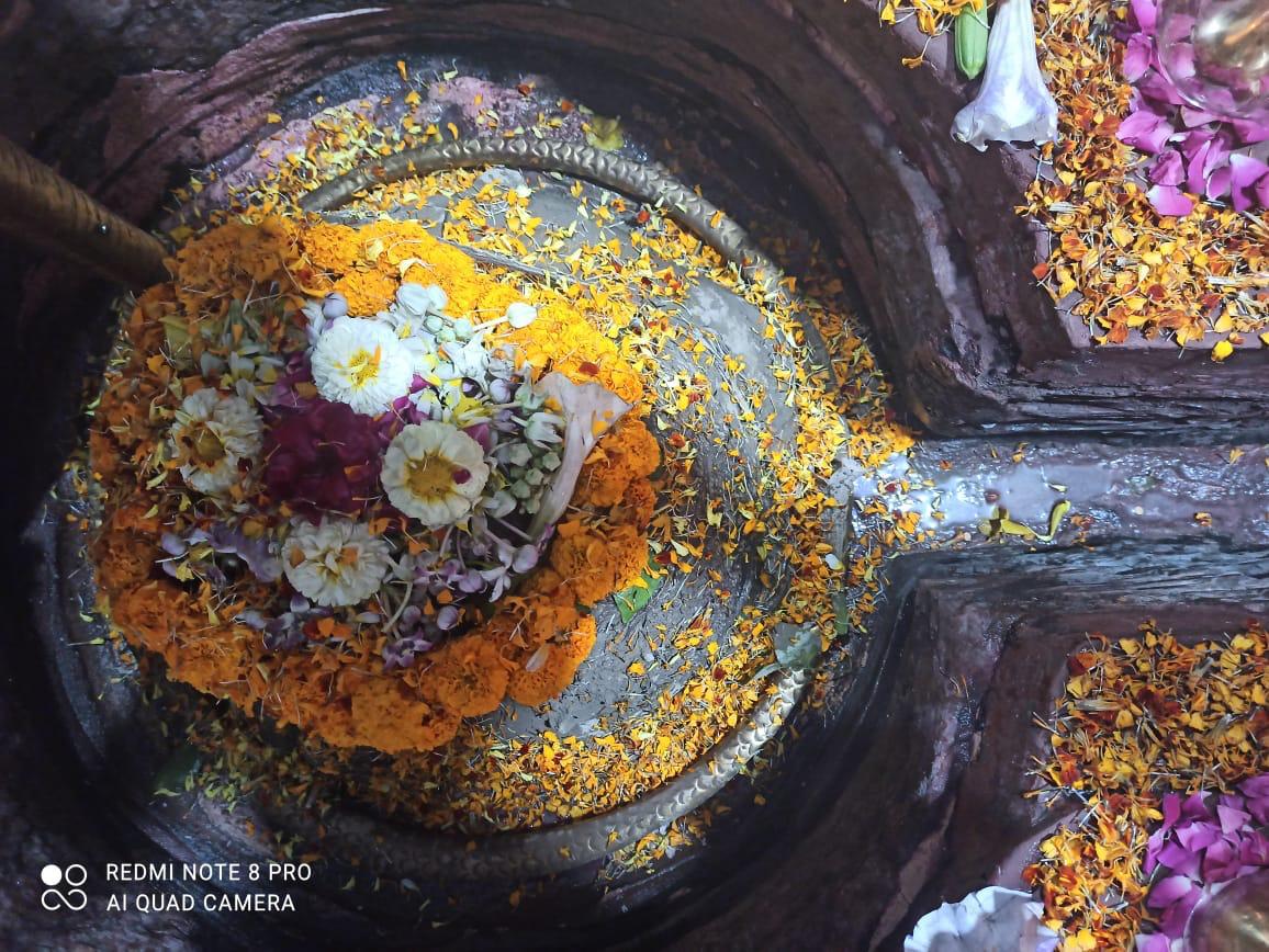 Sacred ceremony during sunset at Trimbakeshwar